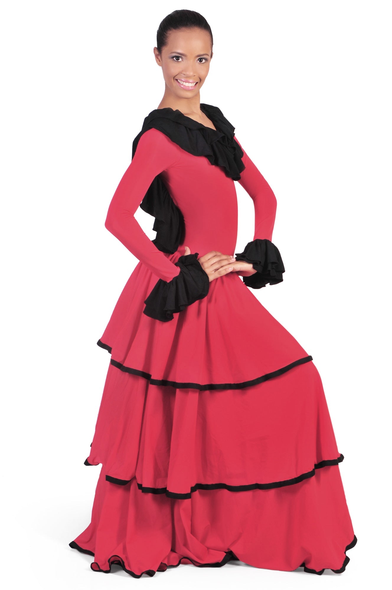 Elegant Dress for Spanish Dances - Flamenco and Ballets STUDIODANZA Elegant Dress for Spanish Dances - Flamenco and Ballets STUDIODANZA