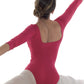 Body danza con maniche 3/4 e scollatura quadrata - Abbigliamento danza-STUDIODANZA