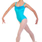 Body con scollatura in velluto KIEL B7002-STUDIODANZA